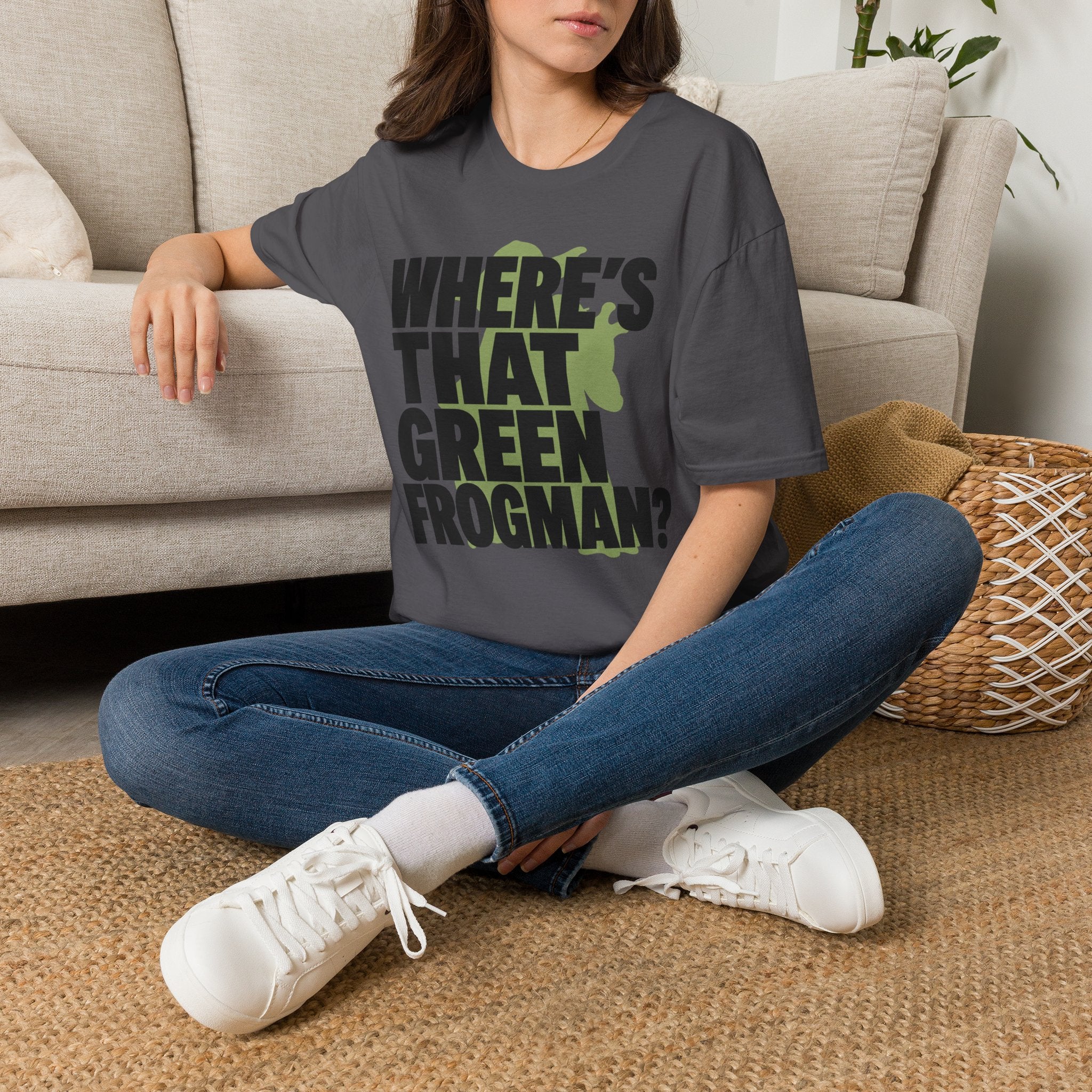 Where's That Green Frogman? T-Shirt